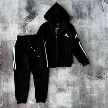 Теплый спортивный костюм для девочки с начесом в стиле adidas 5 Размер 128 см, 146 см, 152 см