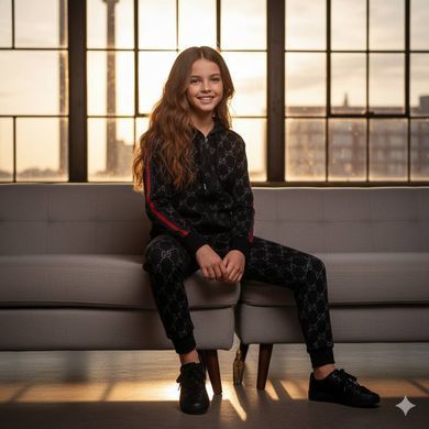 Дитячий костюм на дівчинку в стилі Gucci 6 Розмір 86 см, 92 см, 104 см, 116 см, 128 см, 140 см, 152 см