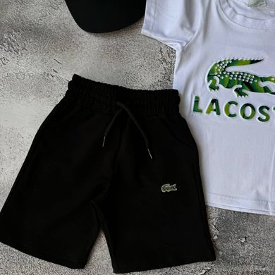 Літній костюм на хлопчика з кепкою в стилі Lacoste  Розмір 86 см, 98 см, 122 см, 146 см, 158 см