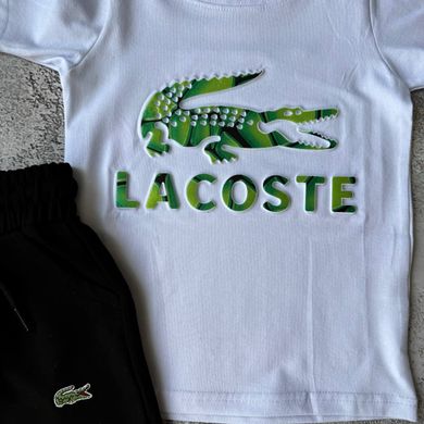 Літній костюм на хлопчика з кепкою в стилі Lacoste  Розмір 86 см, 98 см, 122 см, 146 см, 158 см