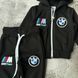 Дитячий костюм на дівчинку в стилі PUMA BMW Motorsport 81 Розмір 68 см, 74 см, 80 см, 86 см  Чорний