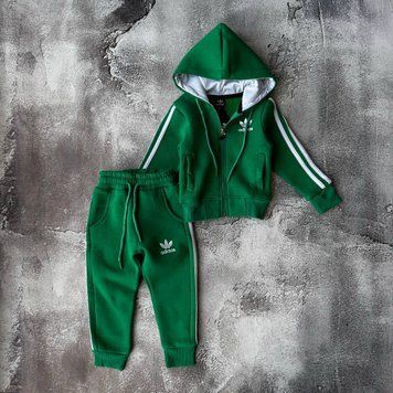 Теплый спортивный костюм для девочки в стиле Adidas 69 Размер 92 см, 110 см