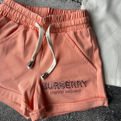 Літній костюм на дівчинку в стилі Burberry Розмір 86 см, 92 см, 116 см, 128 см, 140 см, 152 см