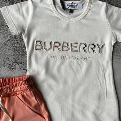 Літній костюм на дівчинку в стилі Burberry Розмір 86 см, 92 см, 116 см, 128 см, 140 см, 152 см