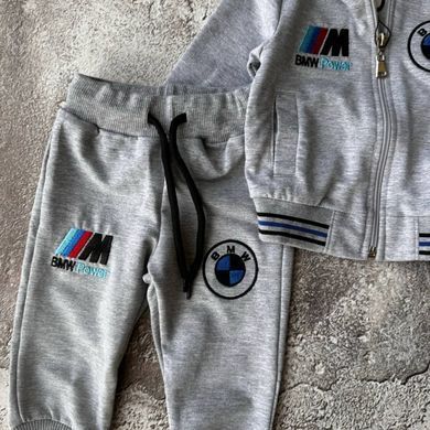 Дитячий костюм на хлопчика в стилі PUMA BMW Motorsport 9 Розмір 80 см  Сірий