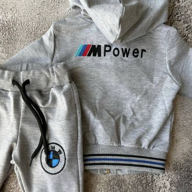 Дитячий костюм на хлопчика в стилі PUMA BMW Motorsport 9 Розмір 80 см  Сірий