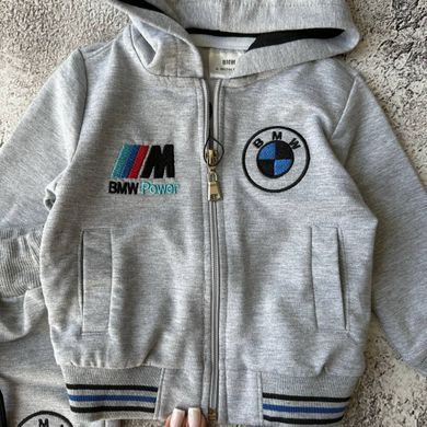 Дитячий костюм на хлопчика в стилі PUMA BMW Motorsport 9 Розмір 80 см  Сірий