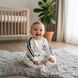 Стильний дитячий костюм для дівчинки, колір білий, інтерлок, бавовна &mdash; розмір 74 см