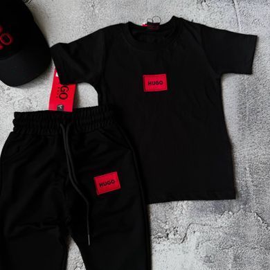 Літній костюм на хлопчика з кепкою в стилі HUGO BOSS 2 Розмір 86 см, 98 см, 110 см, 122 см, 134 см, 146 см, 158 см, 164 см
