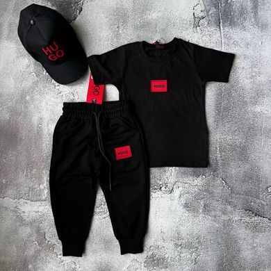 Літній костюм на хлопчика з кепкою в стилі HUGO BOSS 2 Розмір 86 см, 98 см, 110 см, 122 см, 134 см, 146 см, 158 см, 164 см
