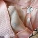 Костюм для девочки со свитшотом и лосинами в рубчик, бежево-розовый, двунитка, 95% хлопок, 5% эластан &mdash; 104 см