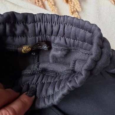 Дитячий спортивний костюм із трьохнитки з начосом, сірий, 92 см &mdash; худі на блискавці та штани
