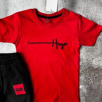Літній костюм на хлопчика кепкою в стилі HUGO BOSS 7 Розмір 98 см, 104 см, 110 см, 122 см, 128 см, 140 см