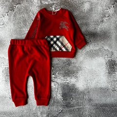 Дитячій костюм на хлопчика в стилі Burberry 18 Розмір 74 см Червоний