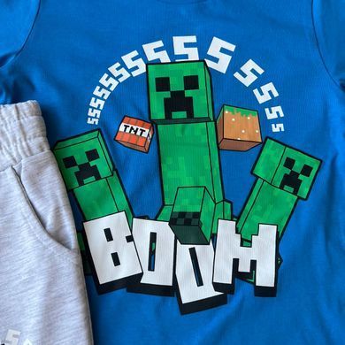 Летний костюм для мальчика в стиле Minecraft 4. Размер 104 см, 110 см