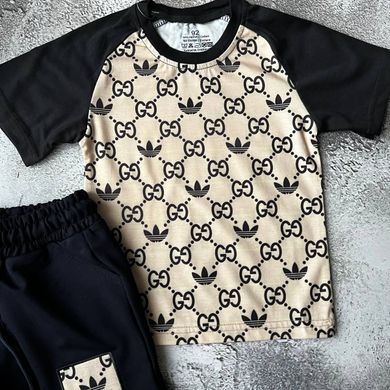 Літній костюм на хлопчика в стилі Gucci з кепкою 65 Розмір 164 см