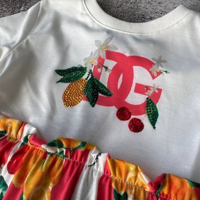 Літнє плаття на дівчинку в стилі Dolce&Gabbana 2 Розмір 86 см, 92 см, 98 см, 104 см, 122 см
