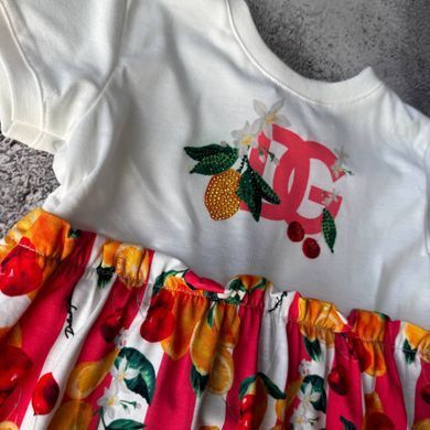 Літнє плаття на дівчинку в стилі Dolce&Gabbana 2 Розмір 86 см, 92 см, 98 см, 104 см, 122 см